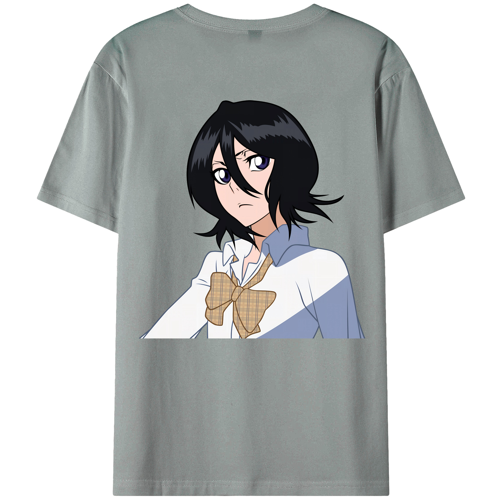（画像用） ブリーチ 朽木ルキア BLEACH Kuchiki Rukia 綿100％ メンズ半袖Tシャツ（バックプリント） 通気性